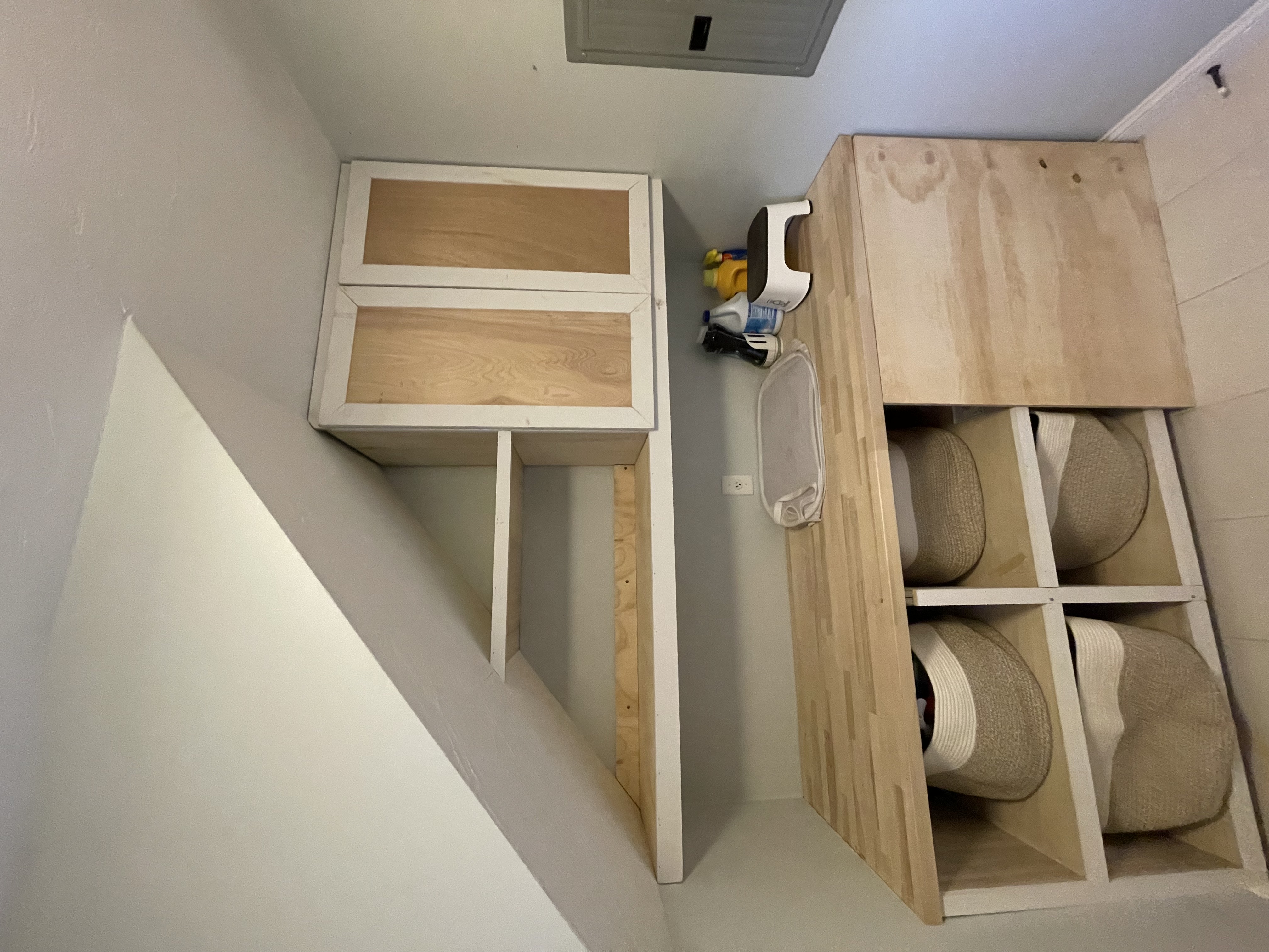 Custom built-in shelving for storage and organization